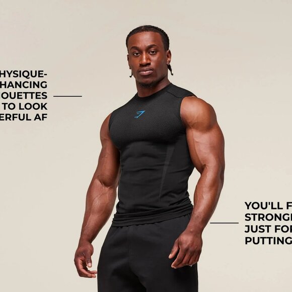 Gymshark Onyx 5.0 Tank - Black - Size XL- NEW/SEALEDGymshark - Picture 2 of 3